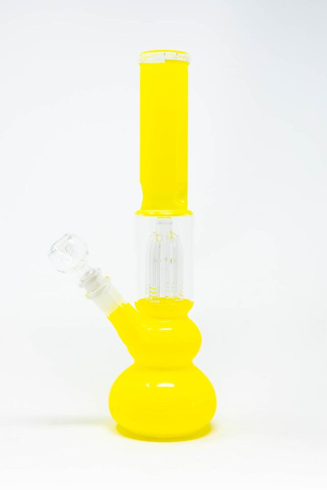 12" Neon Yellow Tree Percolator Bong w/ Ice Catcher