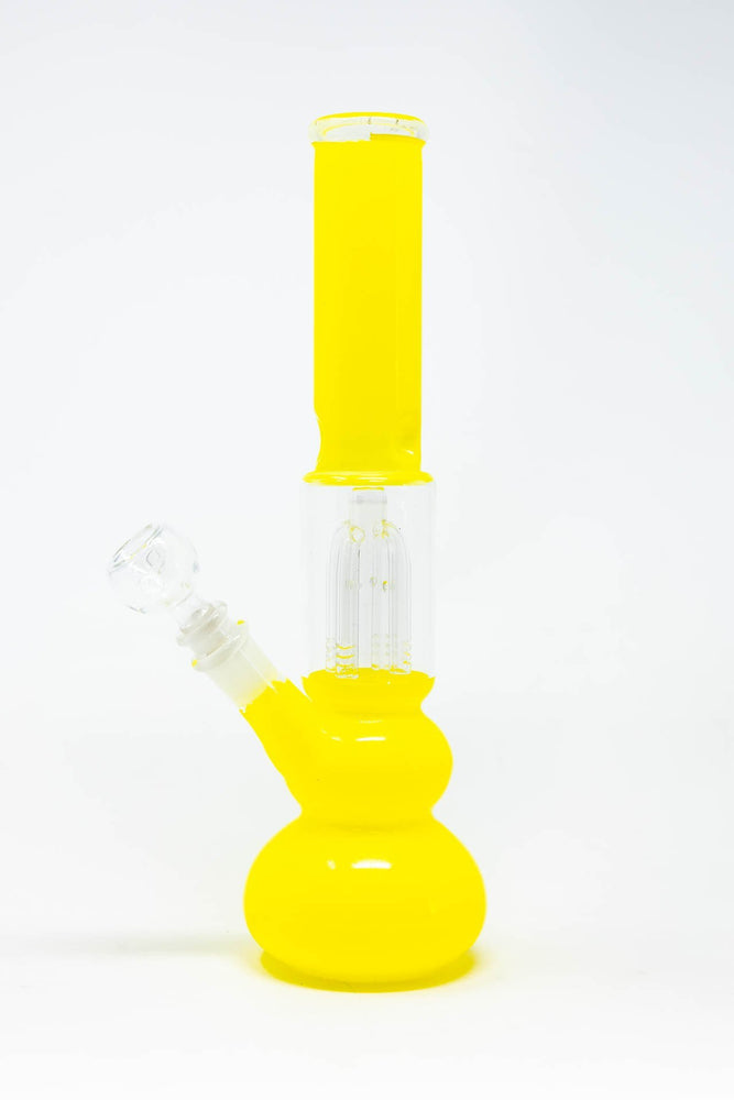 12" Neon Yellow Tree Percolator Bong w/ Ice Catcher