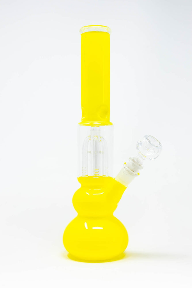 12" Neon Yellow Tree Percolator Bong w/ Ice Catcher