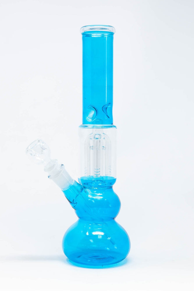 12" Neon Teal Tree Percolator Bong w/ Ice Catcher