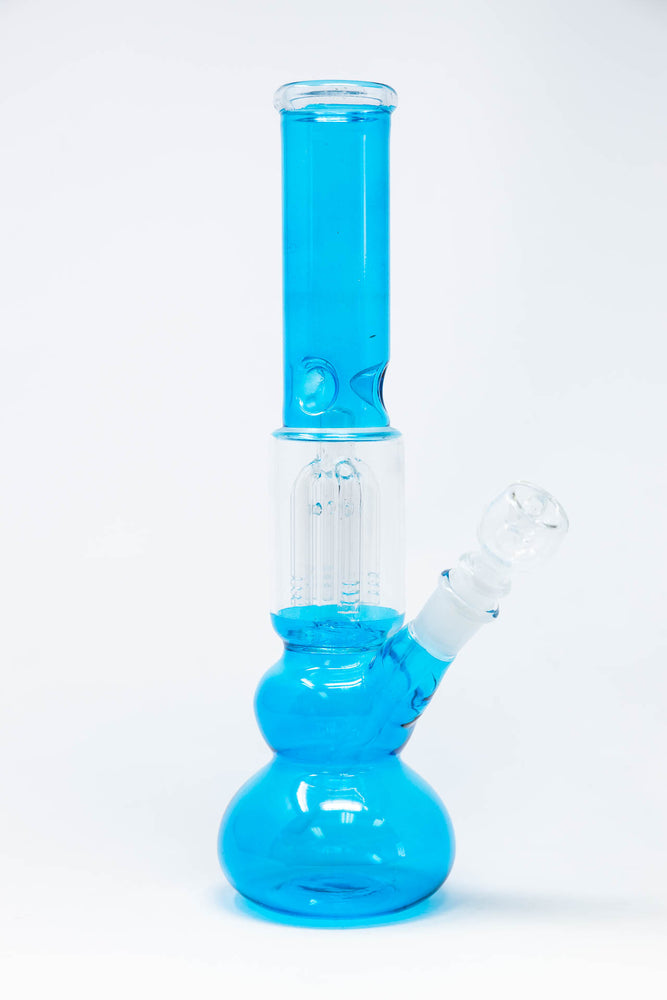 12" Neon Teal Tree Percolator Bong w/ Ice Catcher