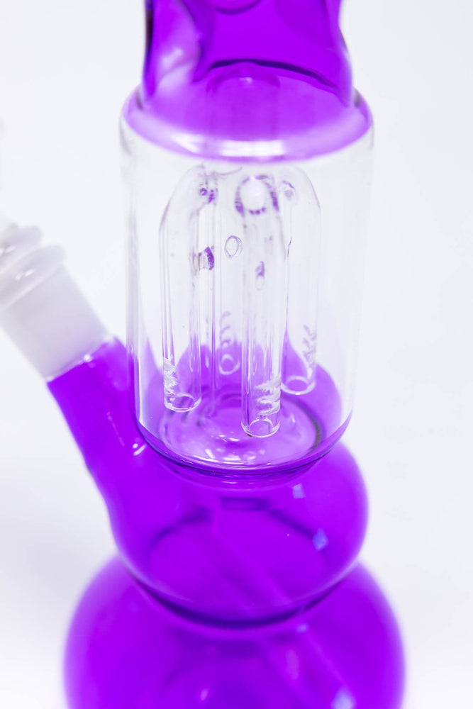 12" Neon Purple Tree Percolator Bong w/ Ice Catcher