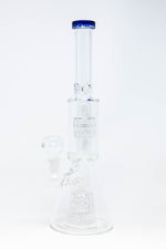 12" Blue Double Percolator Beaker Bong w/ Ice Catcher