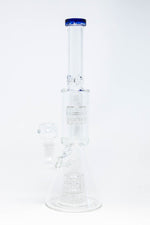 12" Blue Double Percolator Beaker Bong w/ Ice Catcher