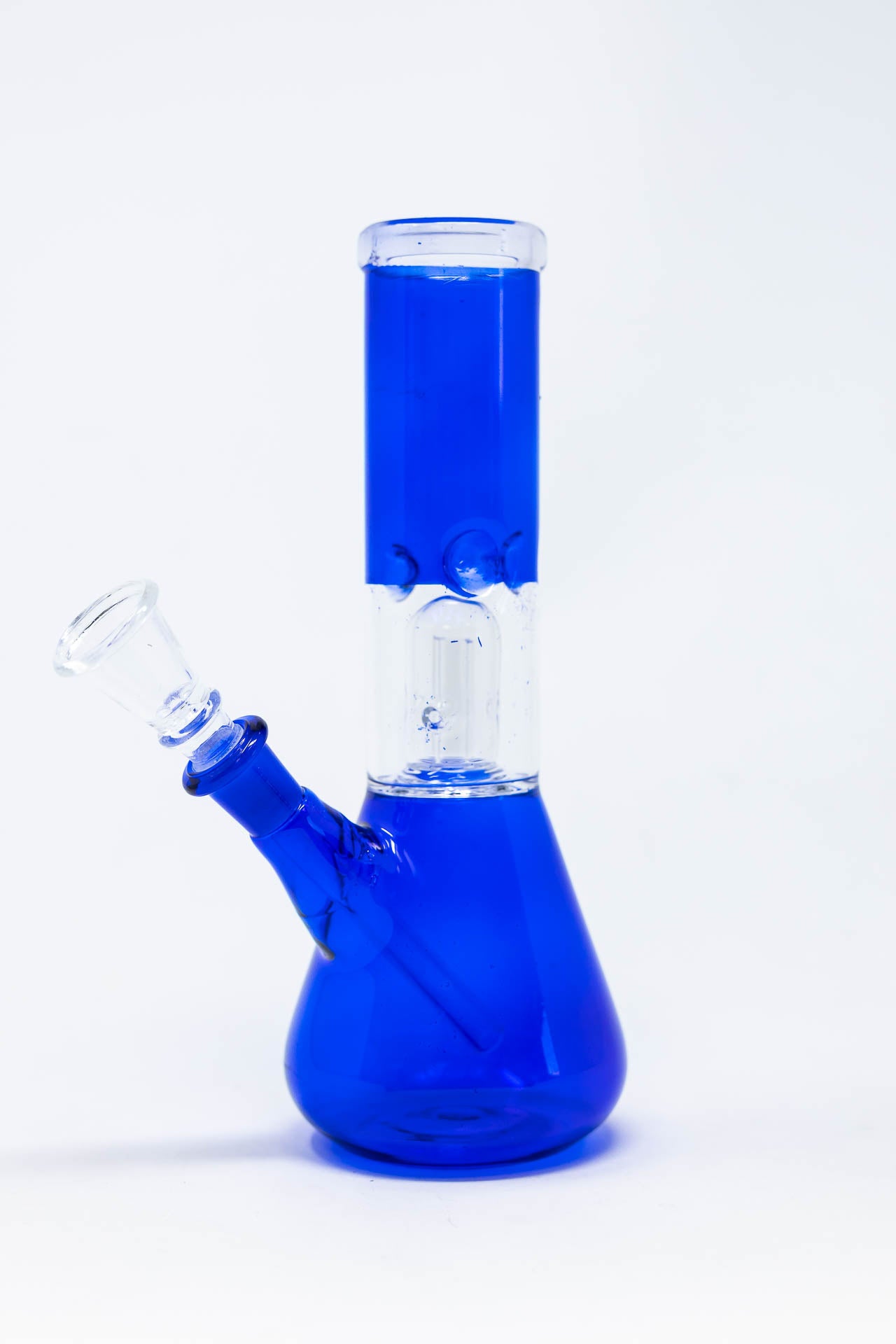 8" Blue Beaker Base Bong w/ Ice Catcher and Percolator