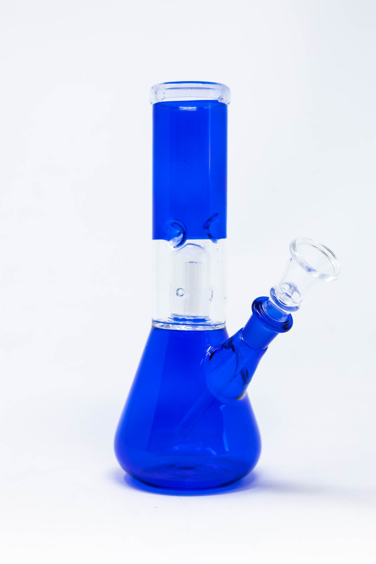 8" Blue Beaker Base Bong w/ Ice Catcher and Percolator