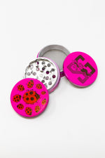 Deep Pink 4 pc Magnetic Pink Lady Bug Metal Grinder w/ Sharp Teeth StonedGenie.com Grinders