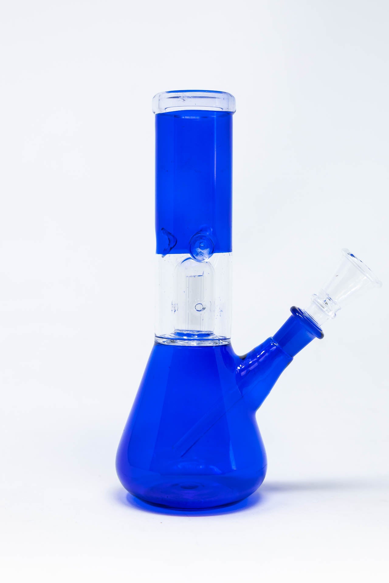 8" Blue Beaker Base Bong w/ Ice Catcher and Percolator