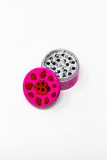 Deep Pink 4 pc Magnetic Pink Lady Bug Metal Grinder w/ Sharp Teeth