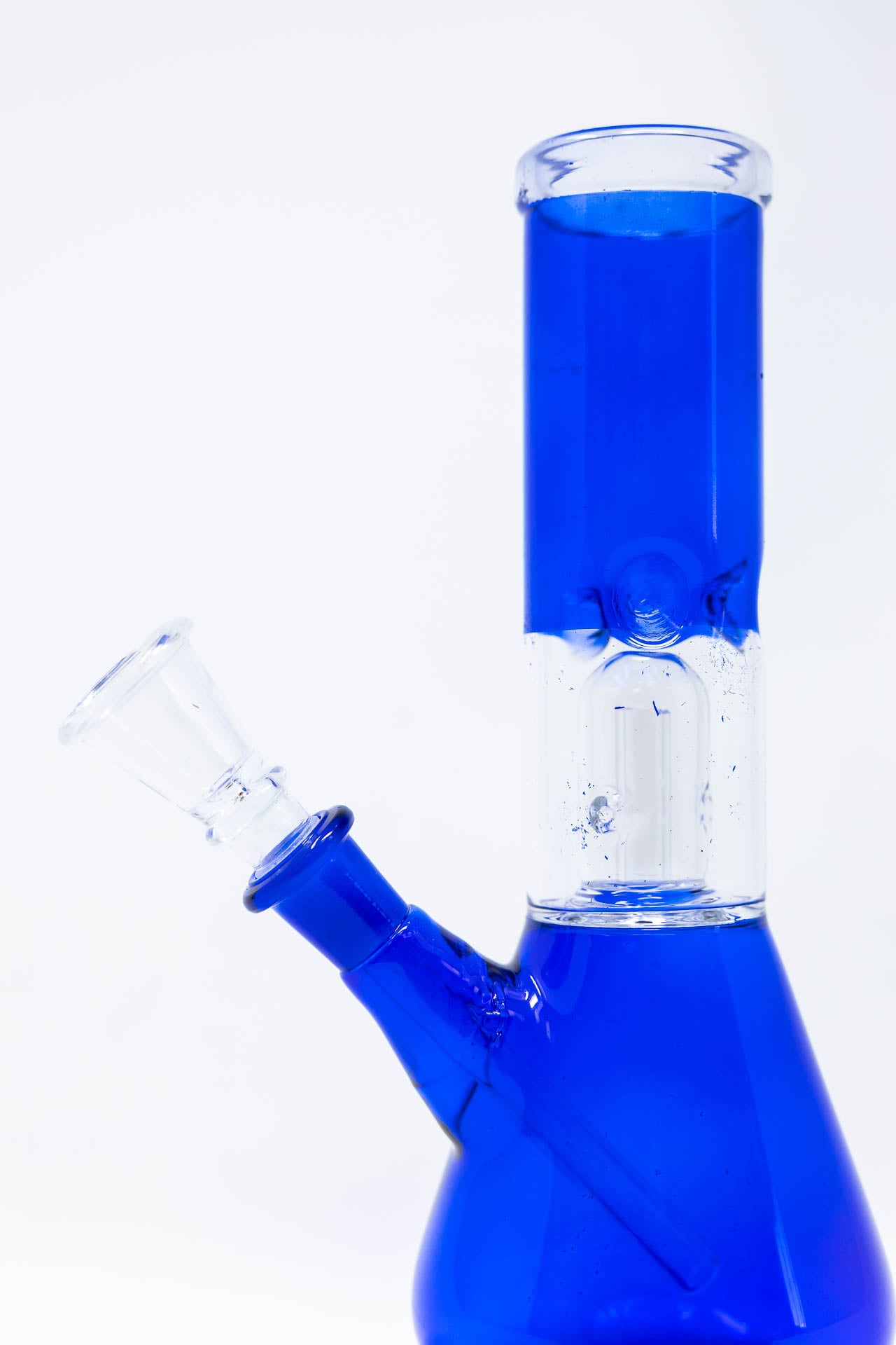 8" Blue Beaker Base Bong w/ Ice Catcher and Percolator