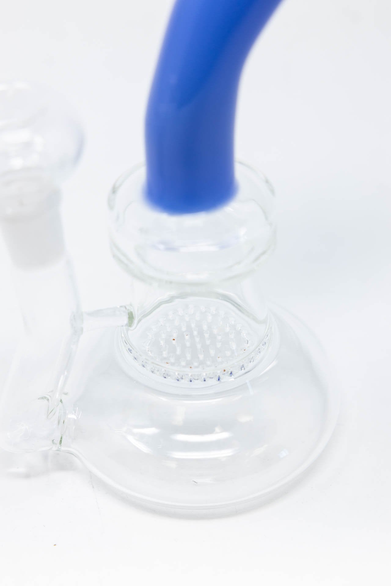7" Honeycomb Blue Neck Shower Bend Dab Rig StonedGenie.com
