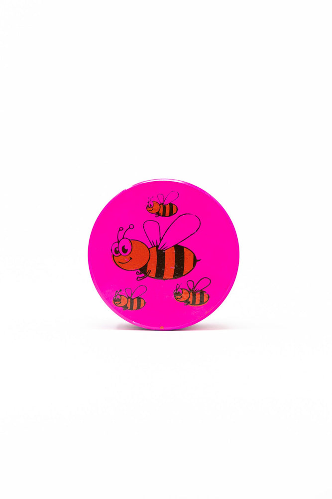 Deep Pink 4 pc Magnetic Pink Bumble Bee Metal Grinder w/ Sharp Teeth StonedGenie.com Grinders