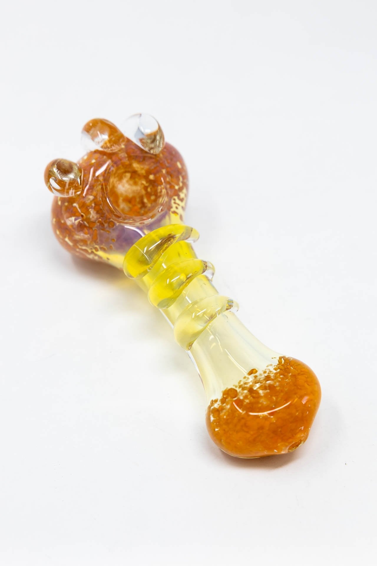 5" Orange Bear Claw Hand Pipe w/ Carb Hole