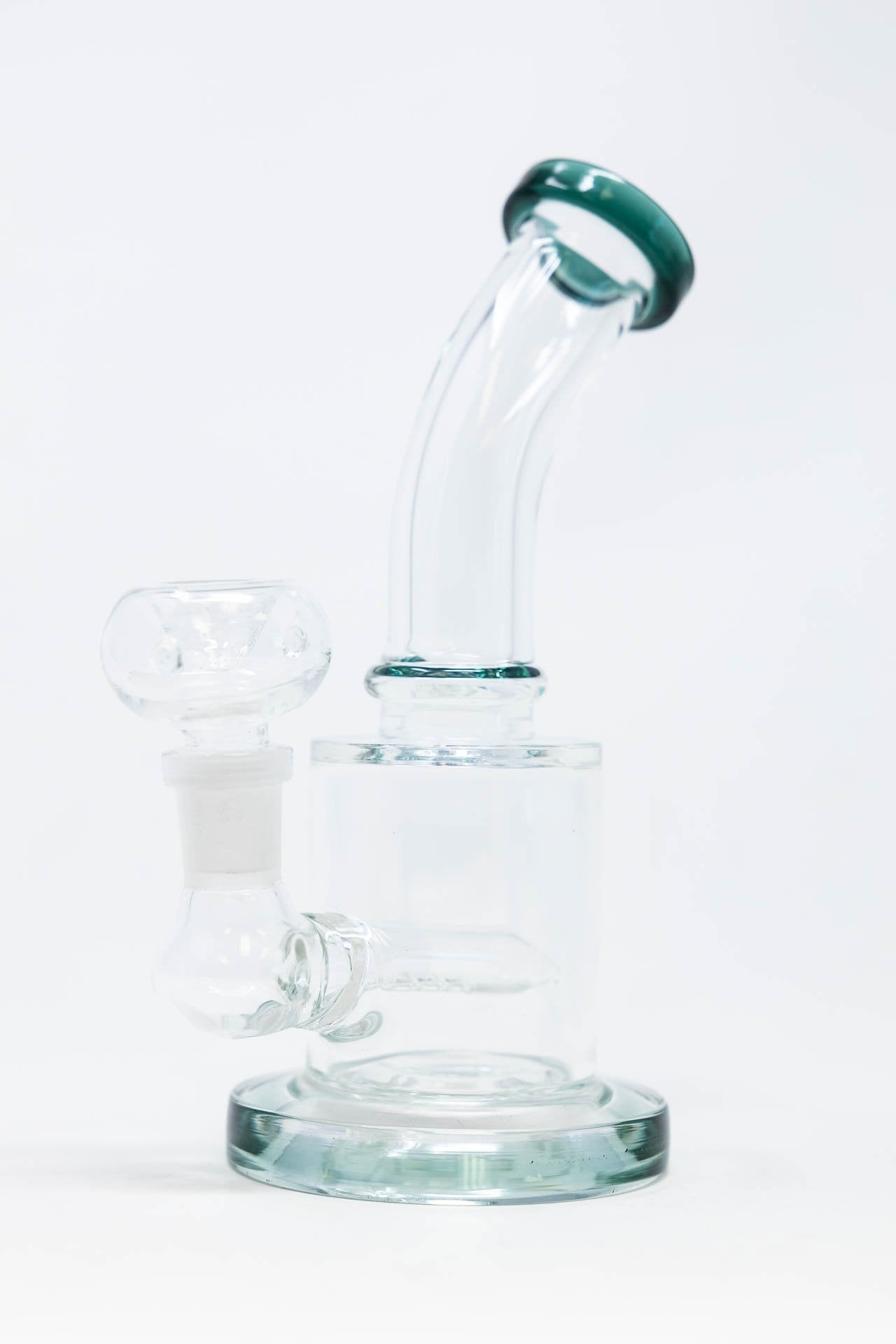 6" Flat Base Shower Bend Dab Rig StonedGenie.com