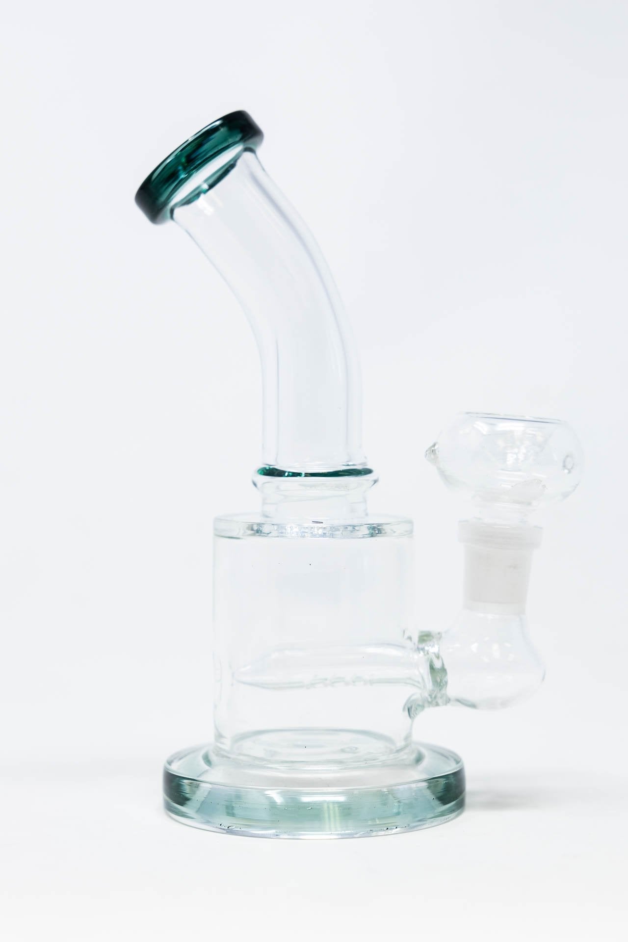 6" Flat Base Shower Bend Dab Rig StonedGenie.com