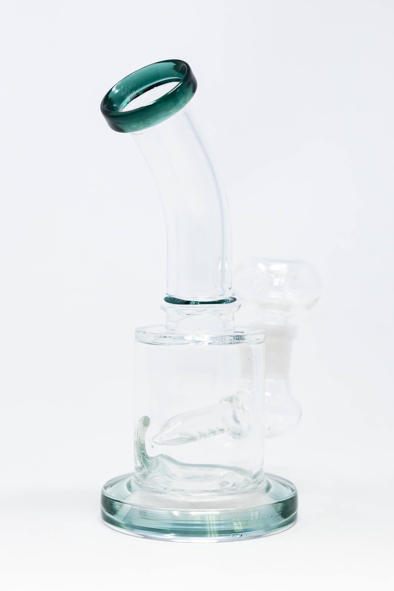 6" Flat Base Shower Bend Dab Rig StonedGenie.com