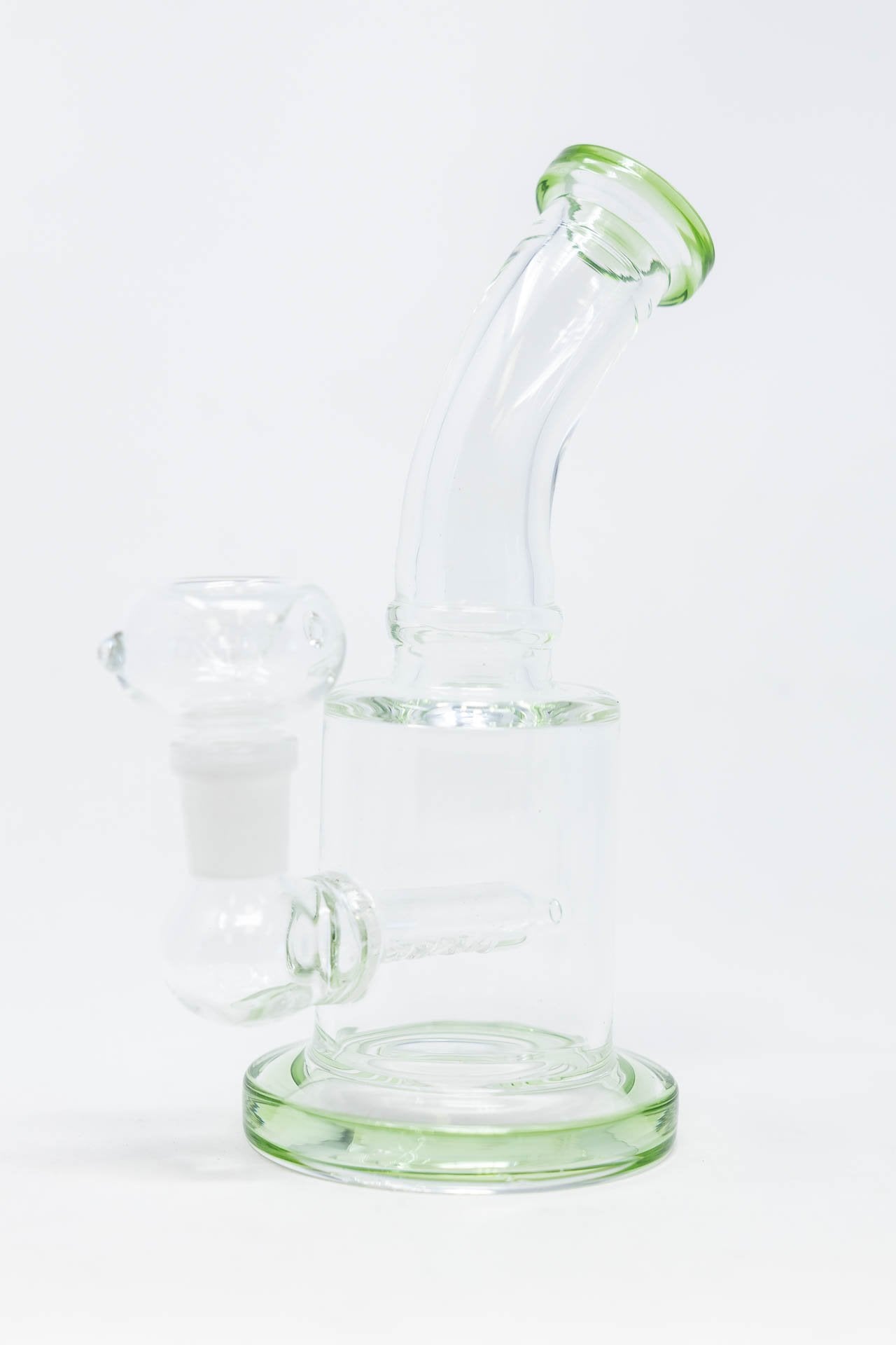 6" Flat Base Shower Bend Dab Rig StonedGenie.com