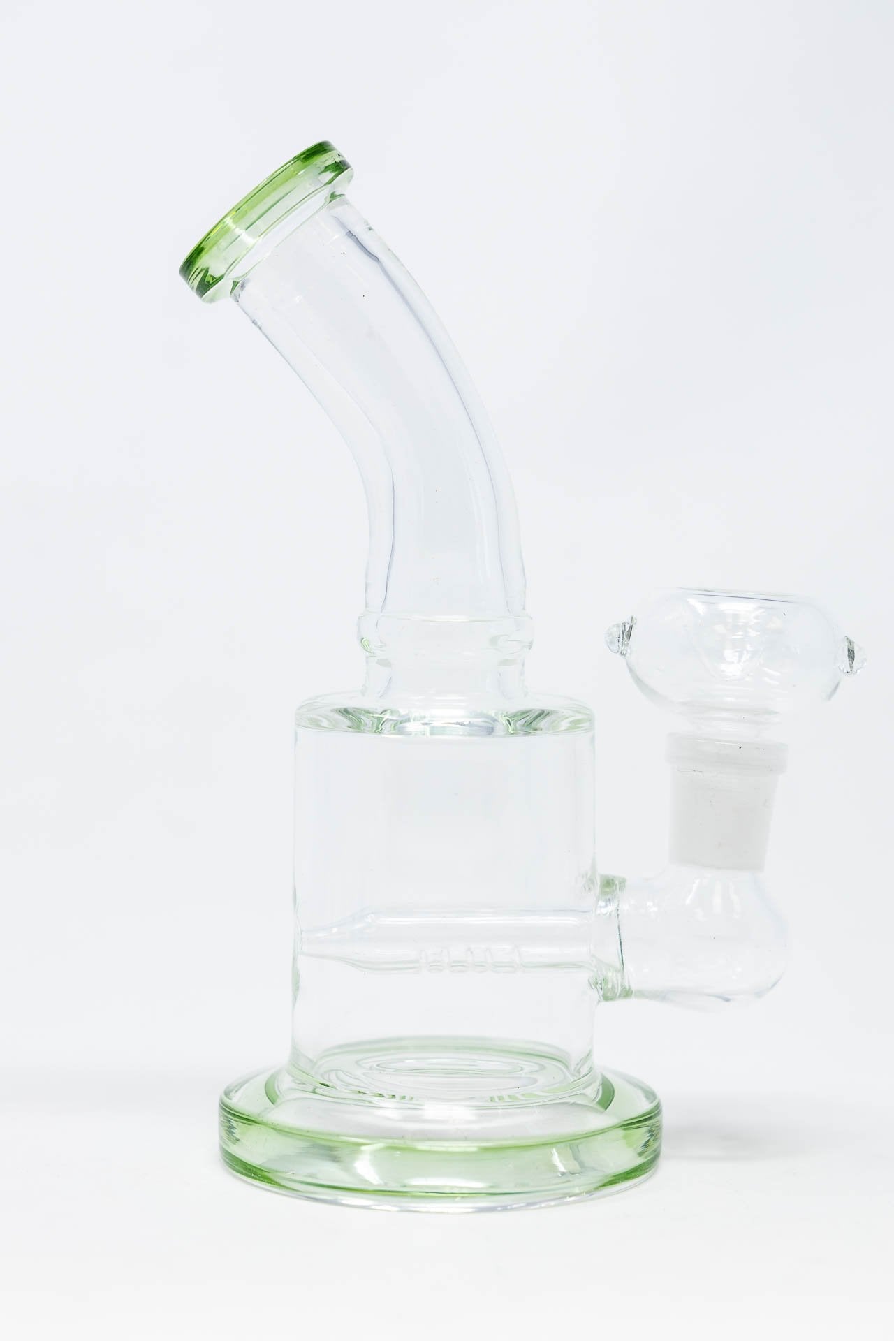 6" Flat Base Shower Bend Dab Rig StonedGenie.com