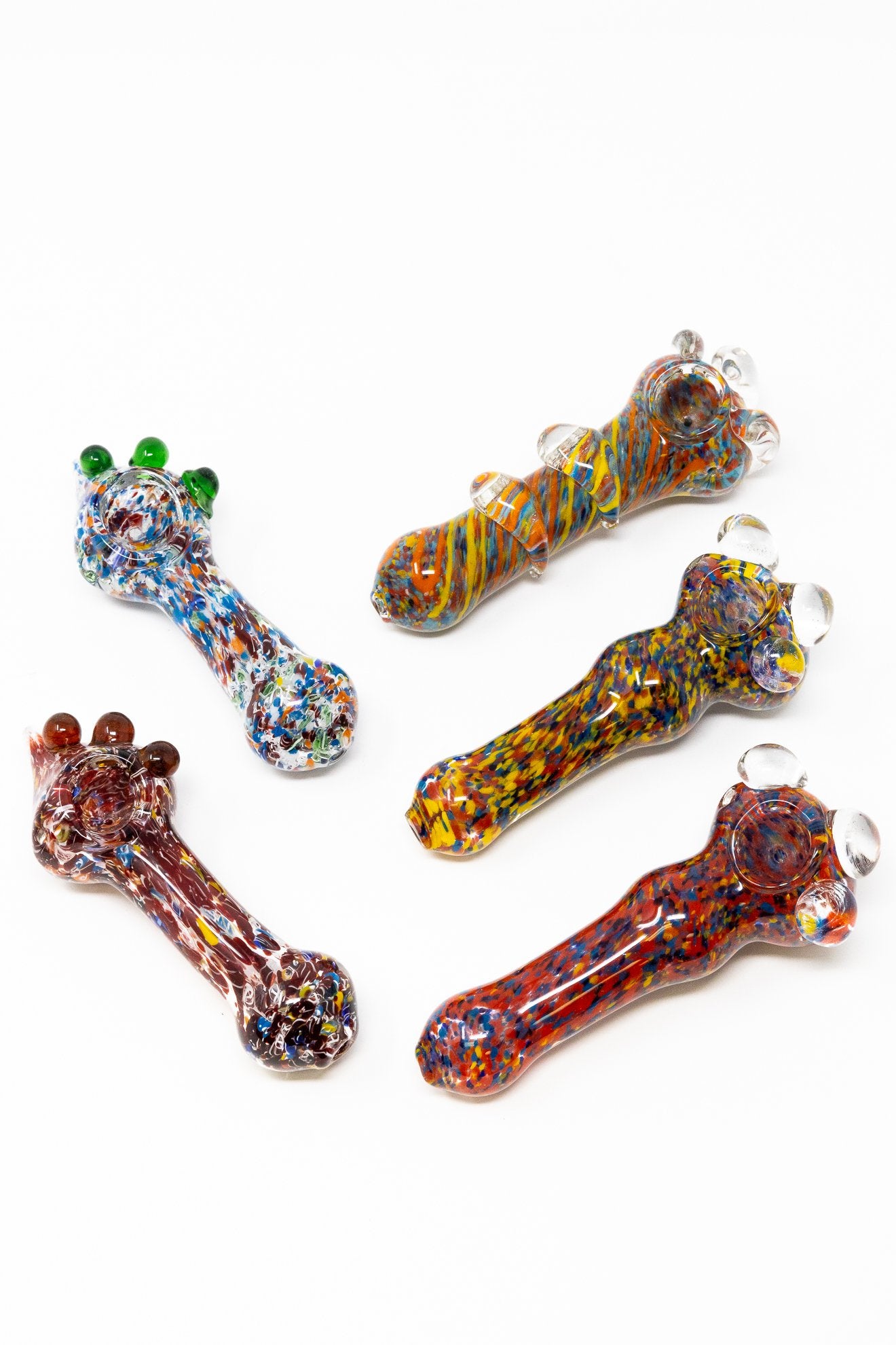Sienna 5" Candy Crush Thick Glass Designer Hand Smoking Pipe w/ Carb Hole StonedGenie.com Glass Pipes