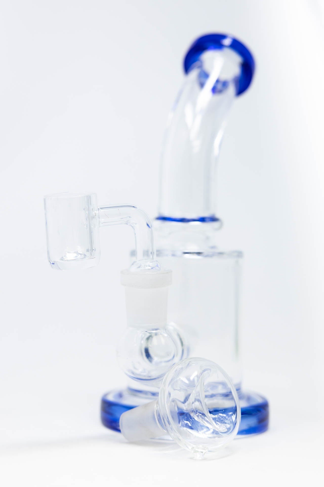6" Flat Base Shower Bend Dab Rig StonedGenie.com