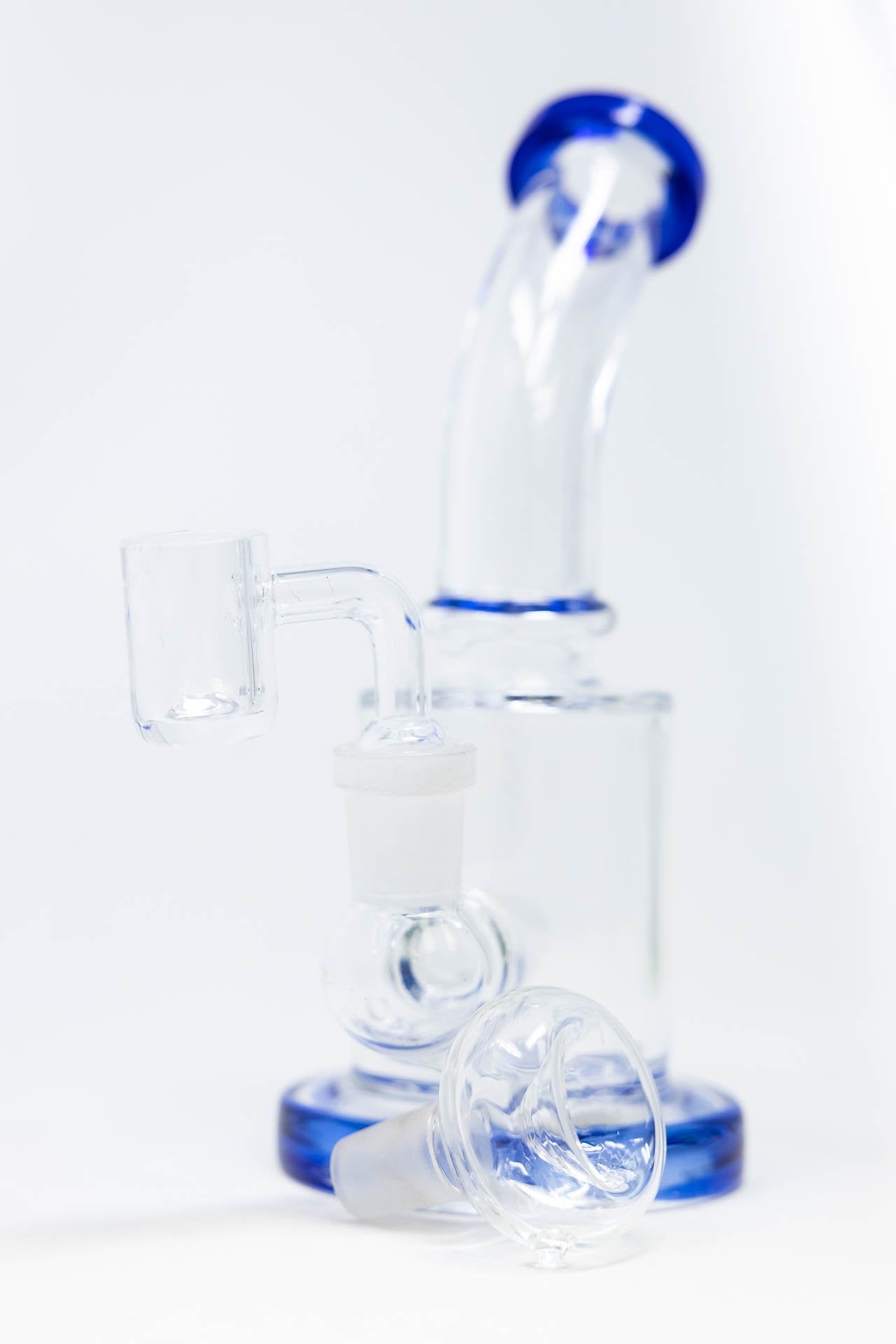 6" Flat Base Shower Bend Dab Rig StonedGenie.com