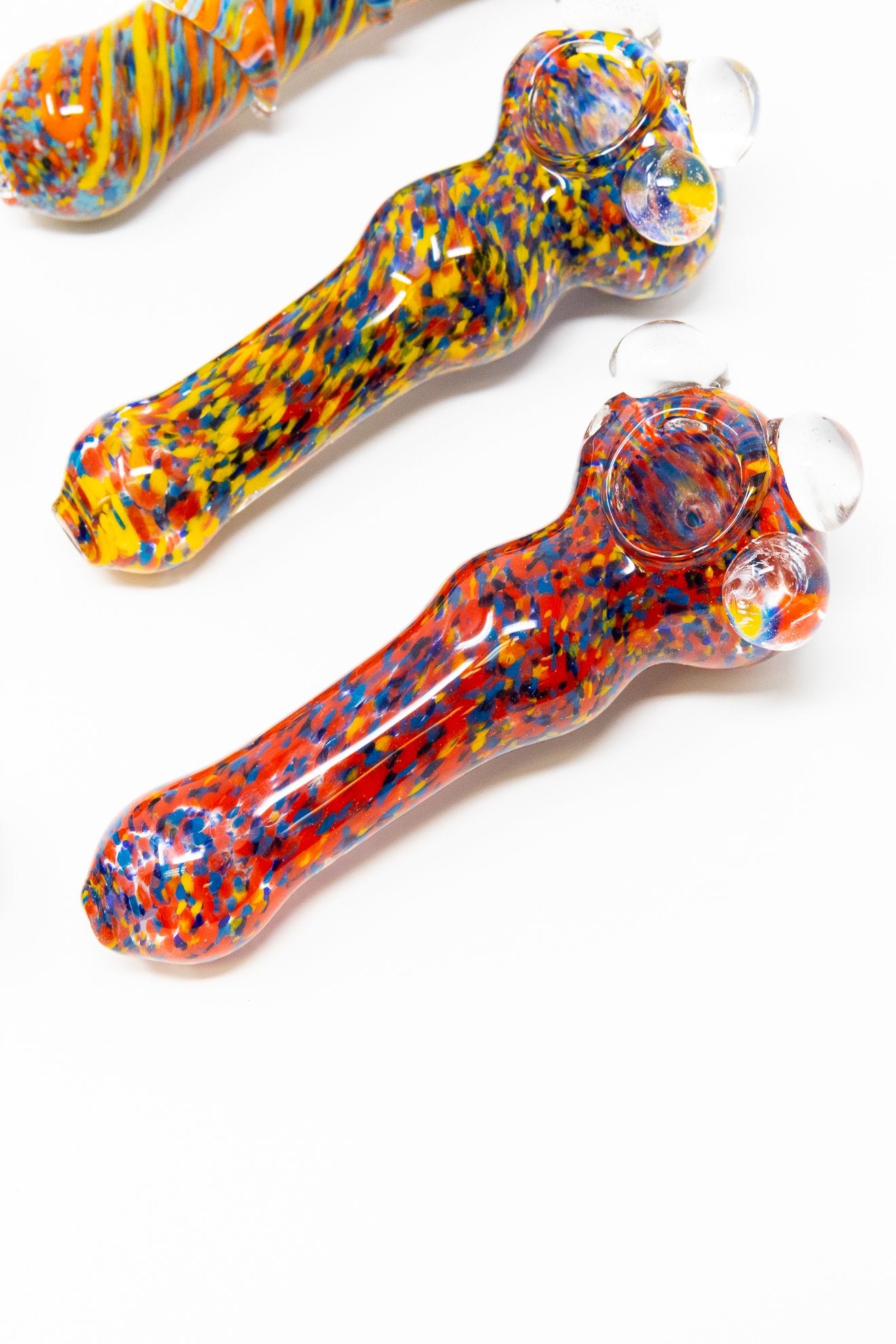 Chocolate 5" Candy Crush Thick Glass Designer Hand Smoking Pipe w/ Carb Hole StonedGenie.com Glass Pipes