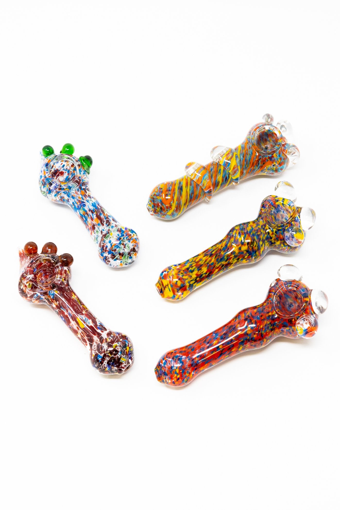 Sienna 5" Candy Crush Thick Glass Designer Hand Smoking Pipe w/ Carb Hole StonedGenie.com Glass Pipes