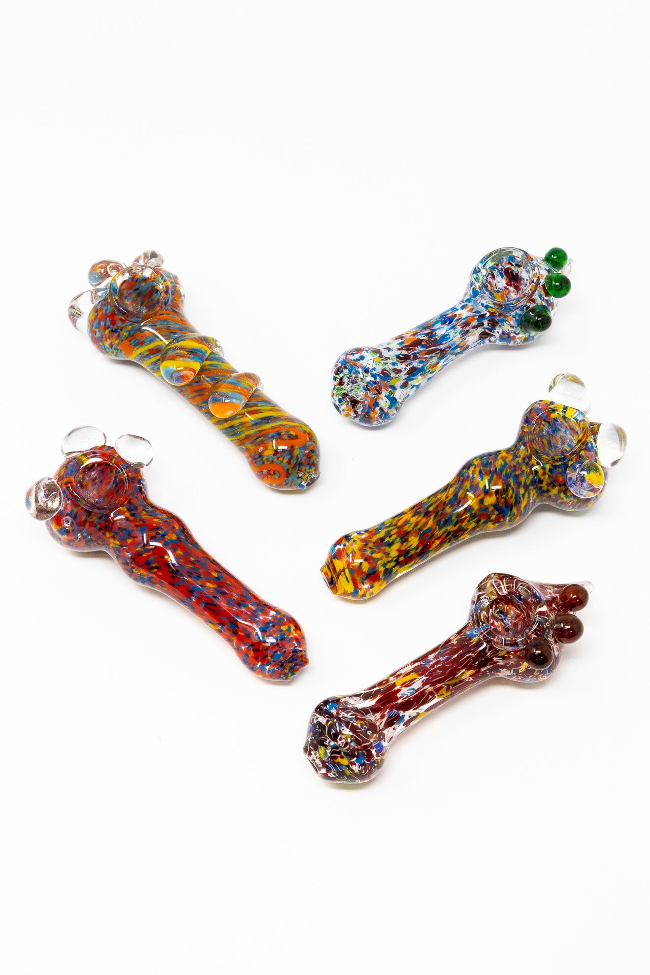 Sienna 5" Candy Crush Thick Glass Designer Hand Smoking Pipe w/ Carb Hole StonedGenie.com Glass Pipes