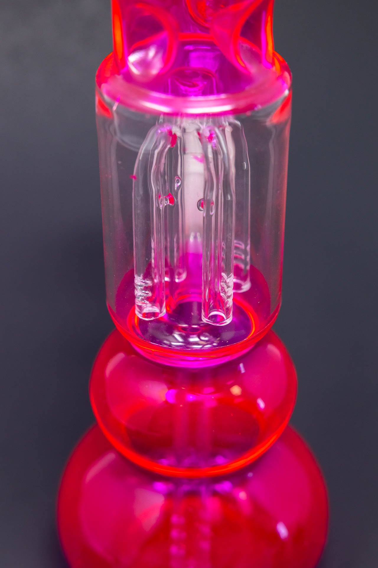12" Neon Pink Tree Percolator Bong w/ Ice Catcher