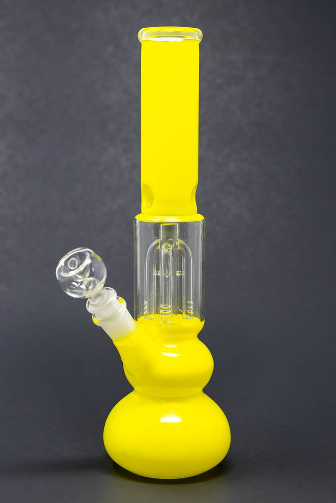 12" Neon Yellow Tree Percolator Bong w/ Ice Catcher