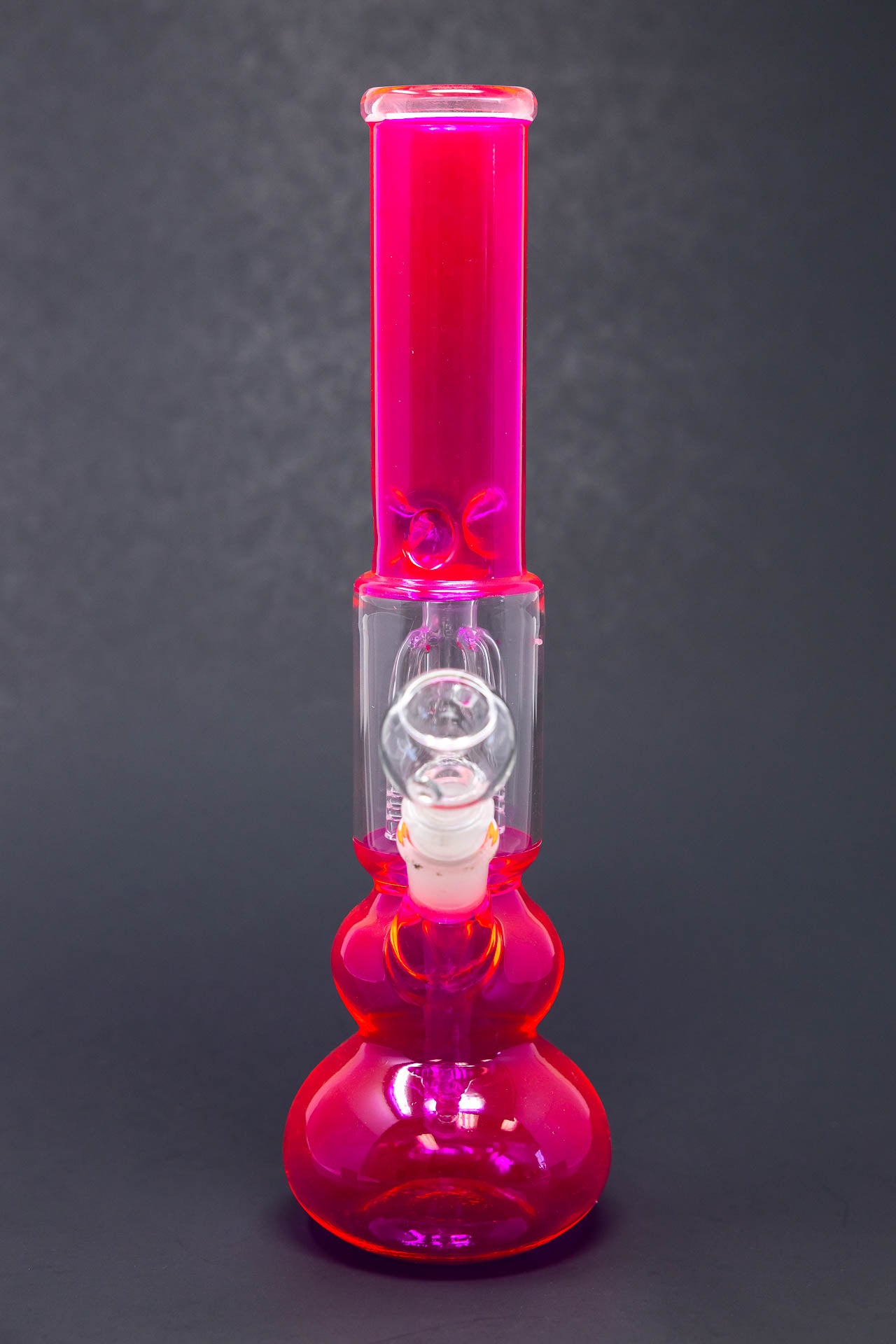 12" Neon Pink Tree Percolator Bong w/ Ice Catcher