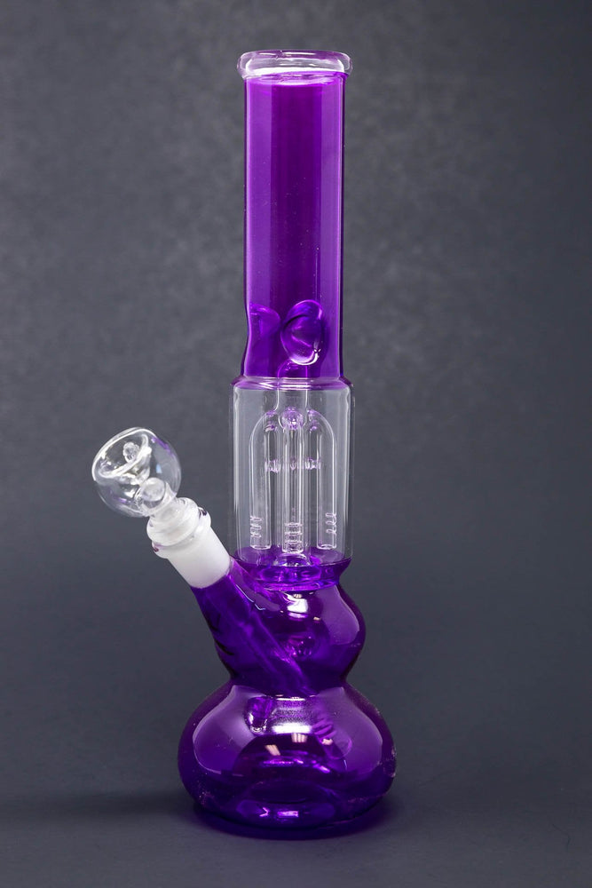 12" Neon Purple Tree Percolator Bong w/ Ice Catcher