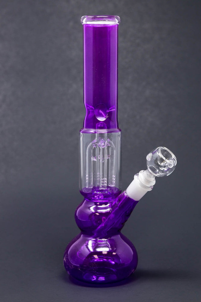 12" Neon Purple Tree Percolator Bong w/ Ice Catcher