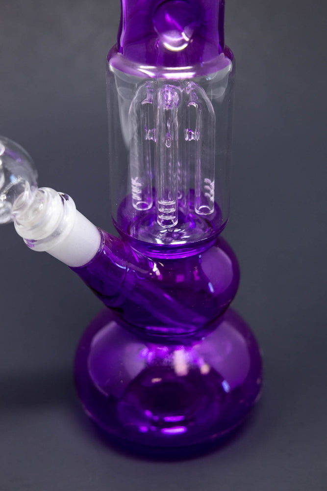 12" Neon Purple Tree Percolator Bong w/ Ice Catcher