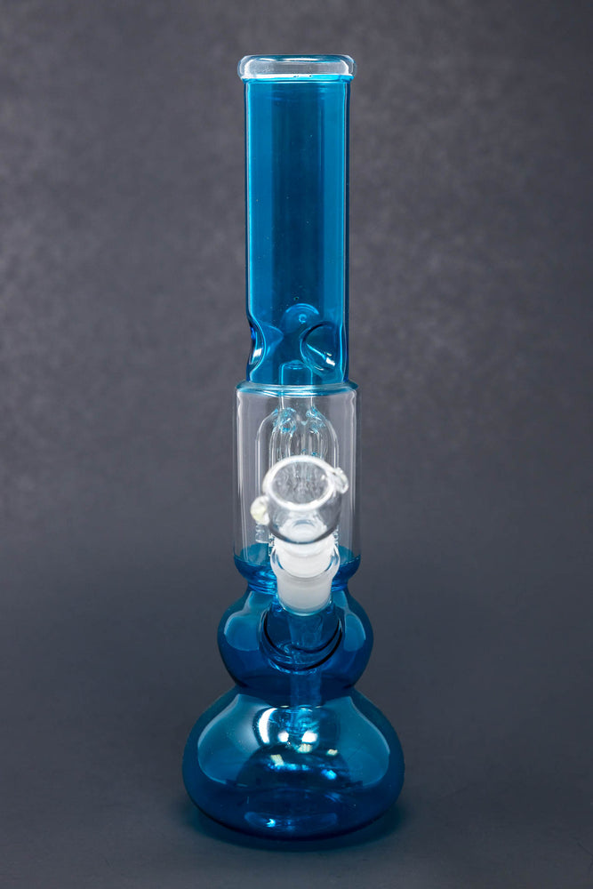 12" Neon Teal Tree Percolator Bong w/ Ice Catcher