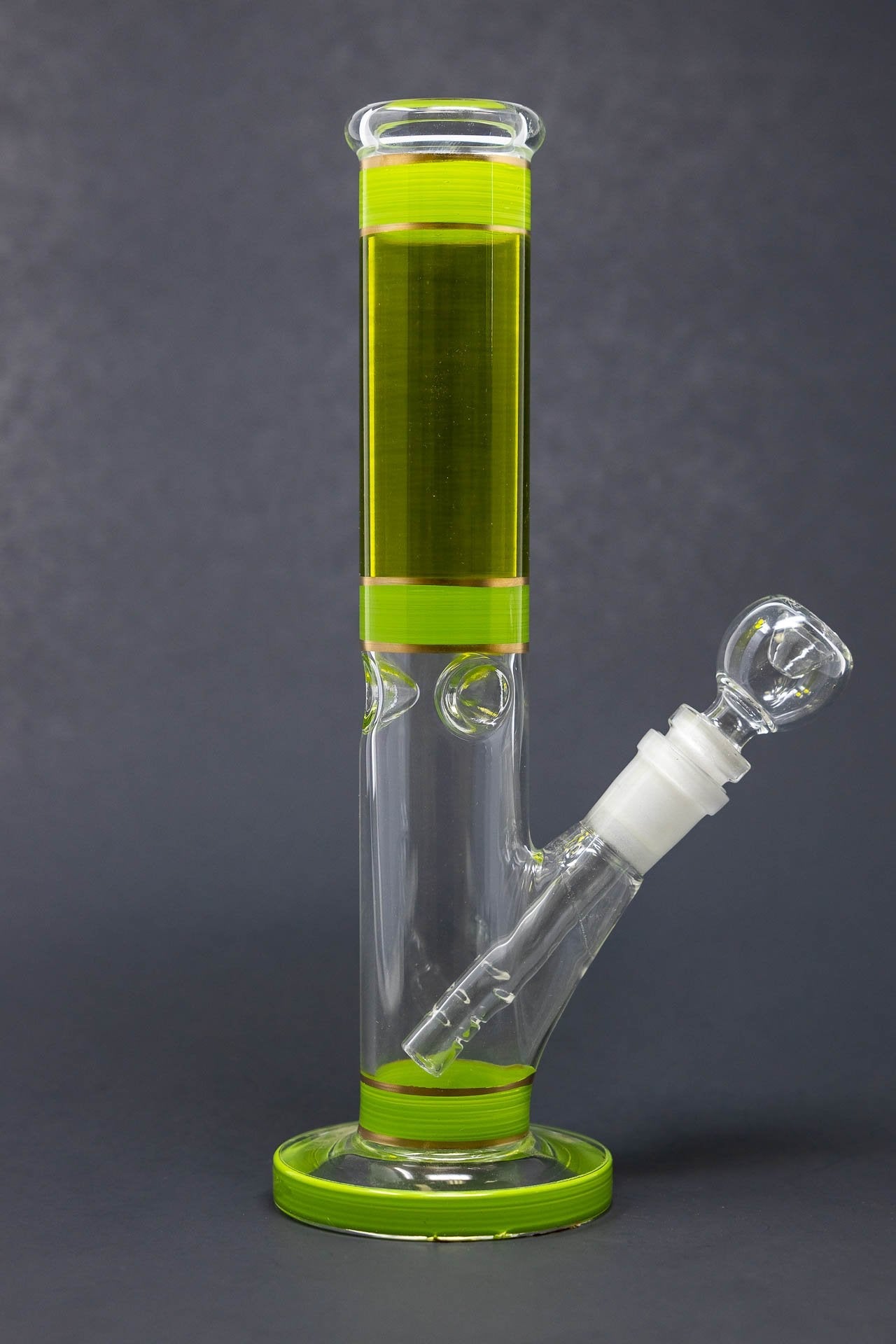 10" Lime Green w/ Gold Trim Shooter w/ Ice catcher
