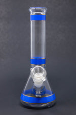 10" Blue Purple Stripe Beaker Bong w/ Ice Catcher
