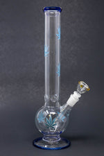 14" Blue Leaf Bubble Bottom w/ Ice Catcher