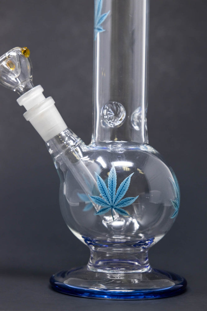 14" Blue Leaf Bubble Bottom w/ Ice Catcher