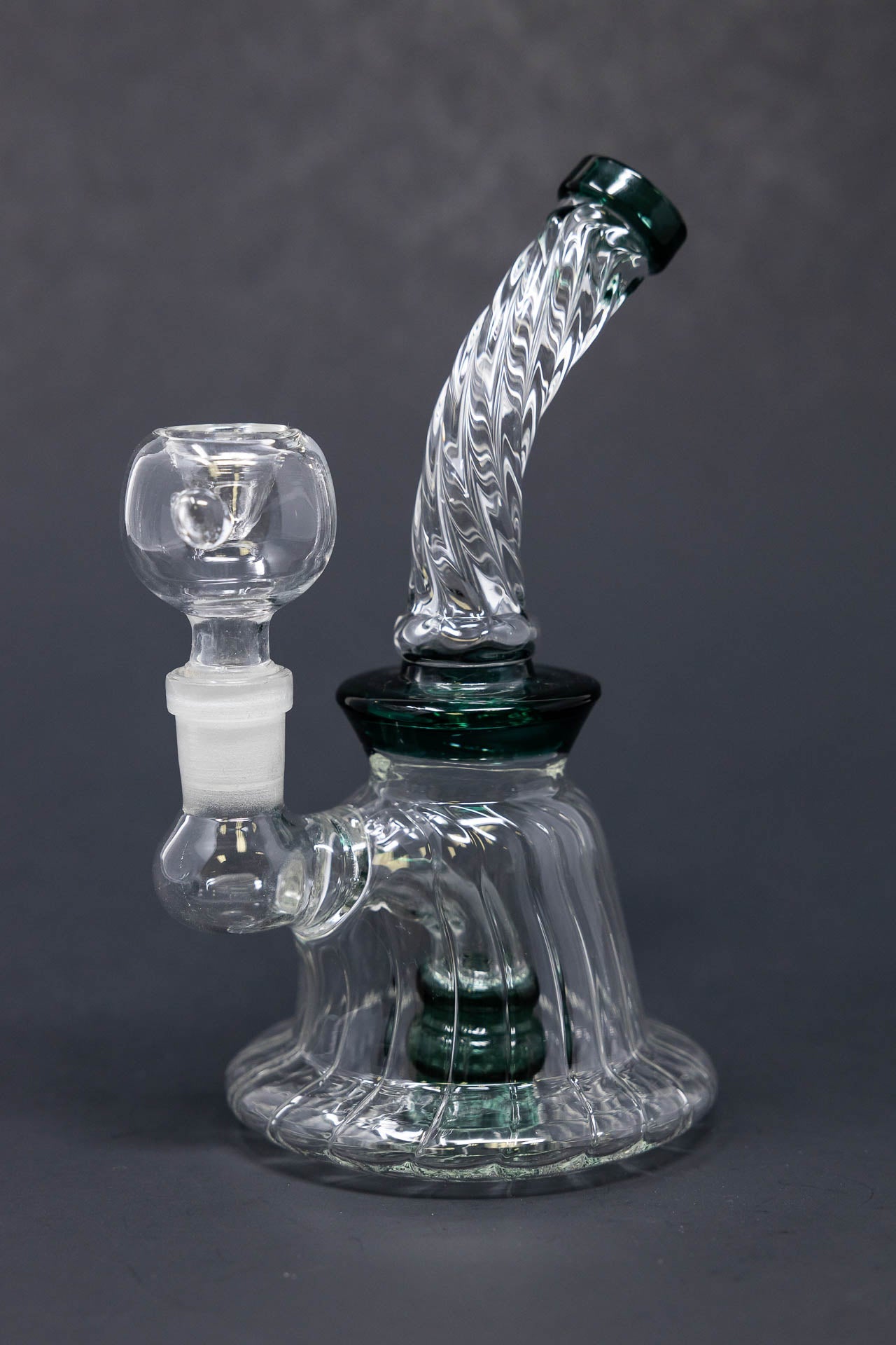 6" Twisted Glass Shower Bend Dab Rig StonedGenie.com