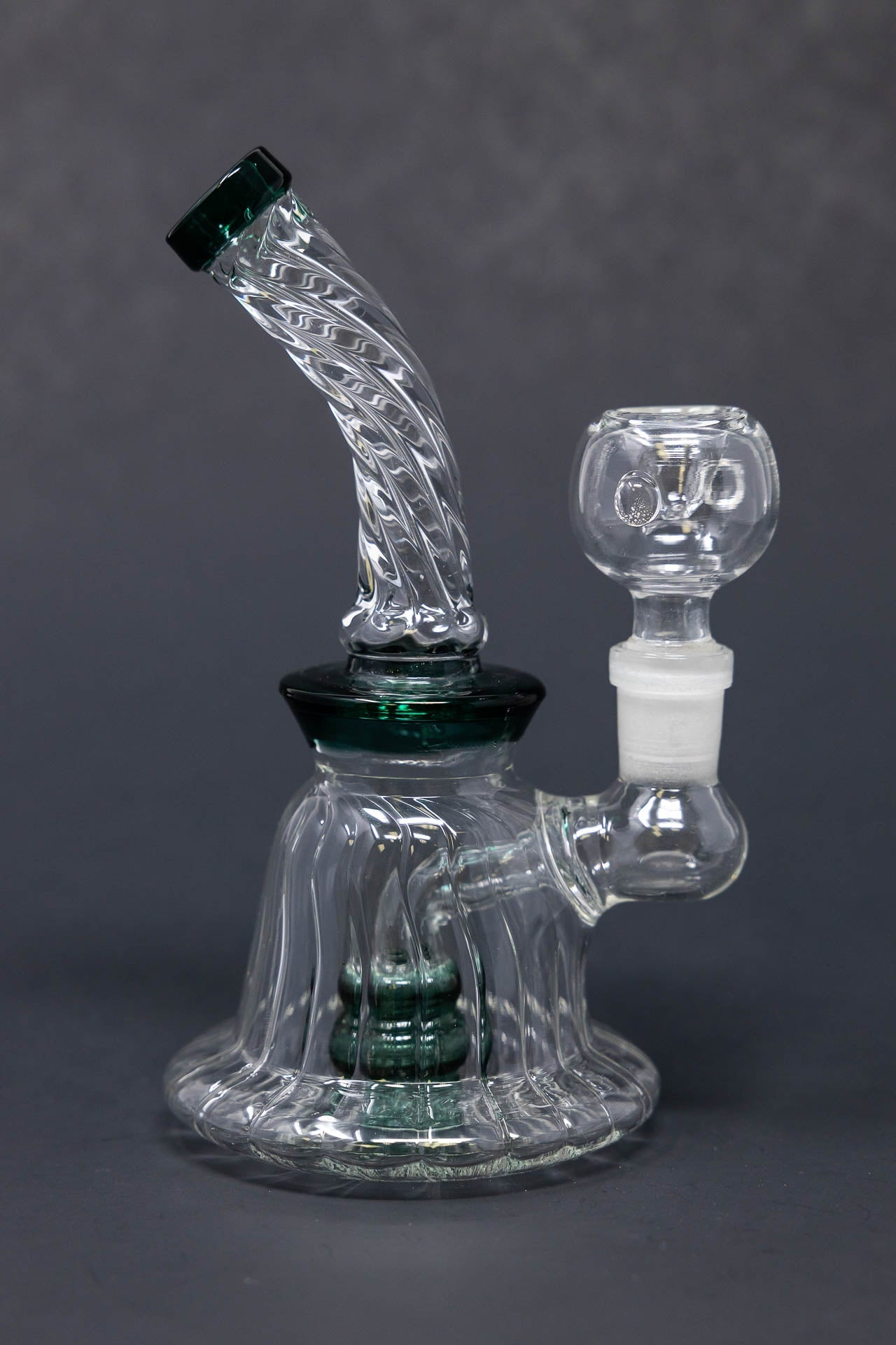 6" Twisted Glass Shower Bend Dab Rig StonedGenie.com