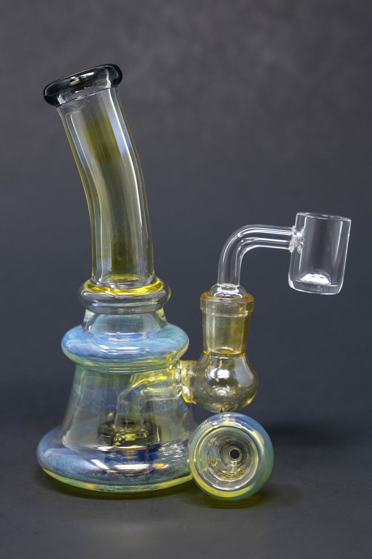 5" Fumed Shower Bend Dab Rig