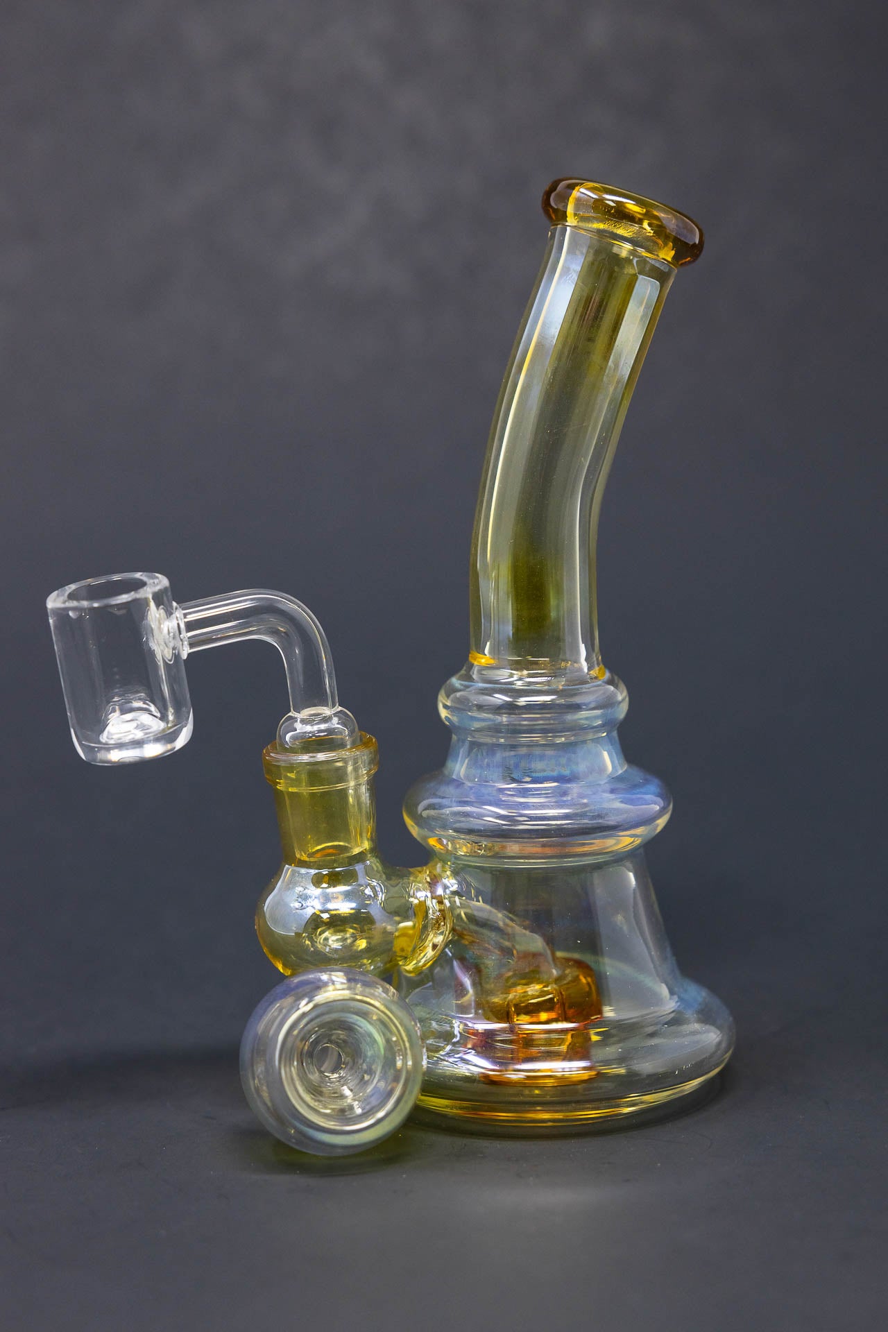 5" Fumed Shower Bend Dab Rig