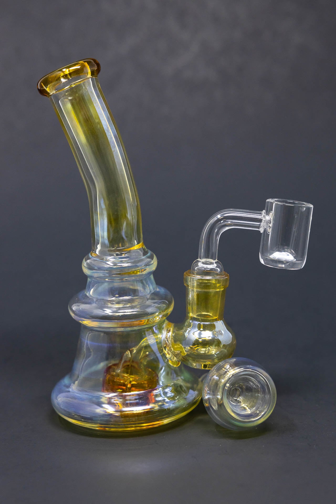 5" Fumed Shower Bend Dab Rig