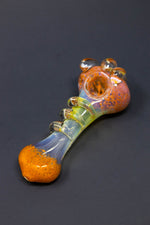 5" Orange Bear Claw Hand Pipe w/ Carb Hole
