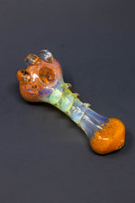 5" Orange Bear Claw Hand Pipe w/ Carb Hole