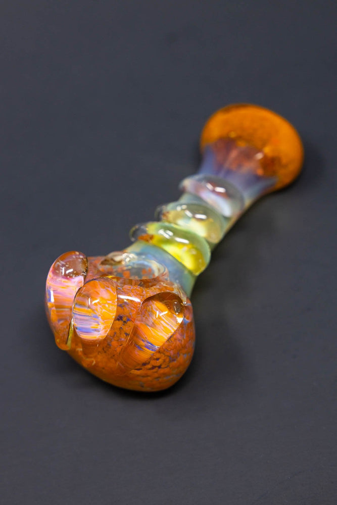 5" Orange Bear Claw Hand Pipe w/ Carb Hole
