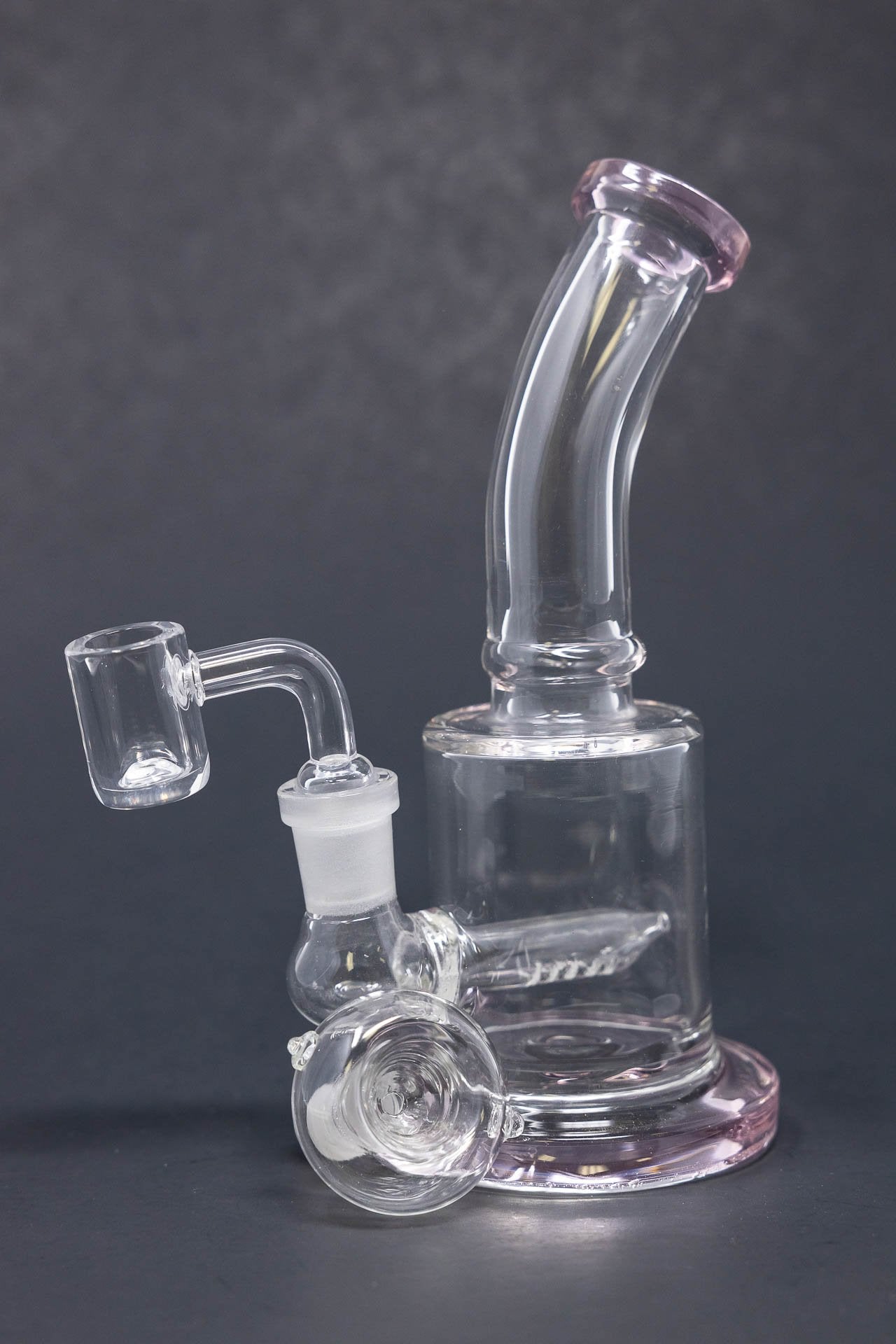 6" Flat Base Shower Bend Dab Rig StonedGenie.com
