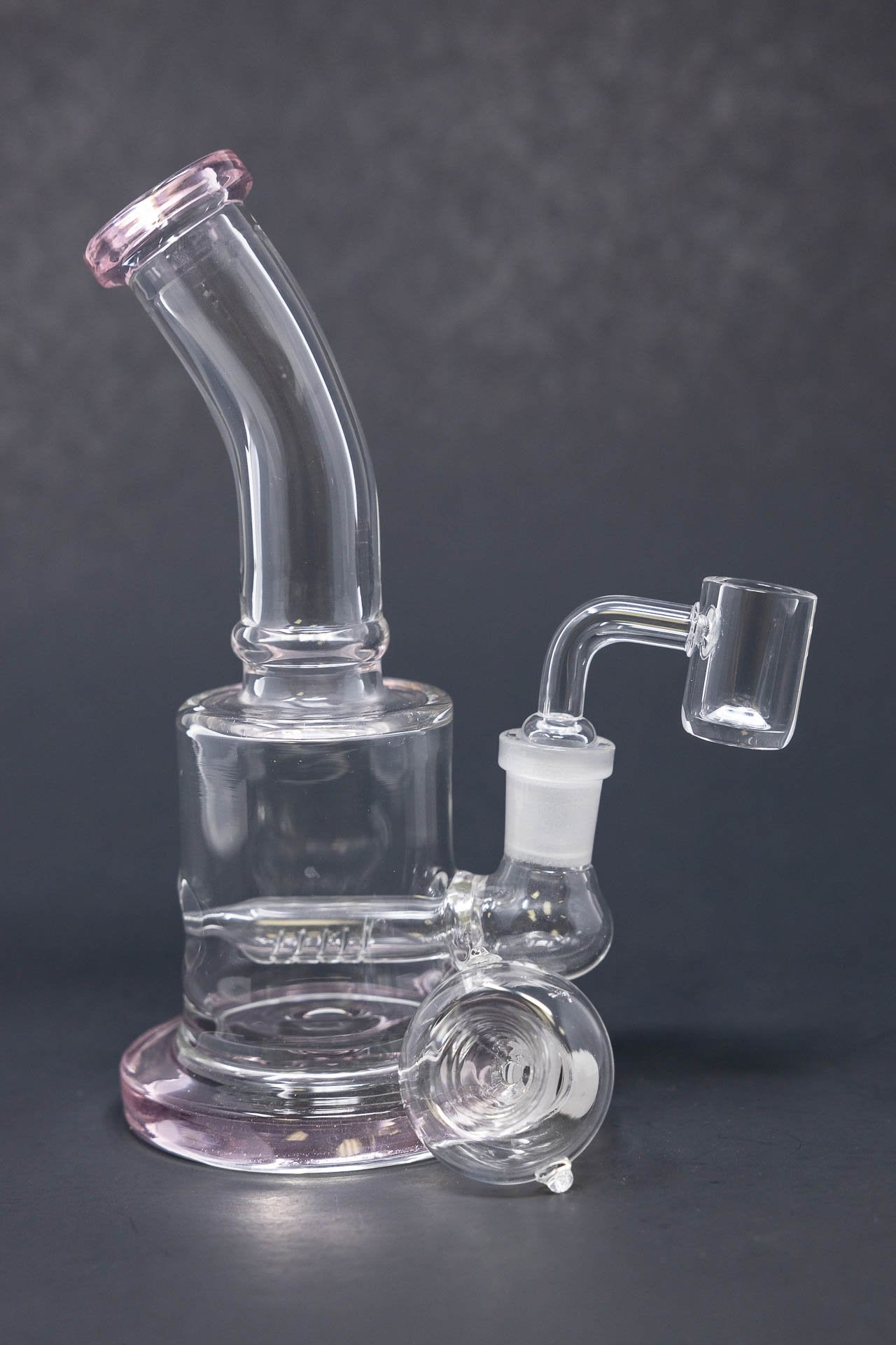 6" Flat Base Shower Bend Dab Rig StonedGenie.com