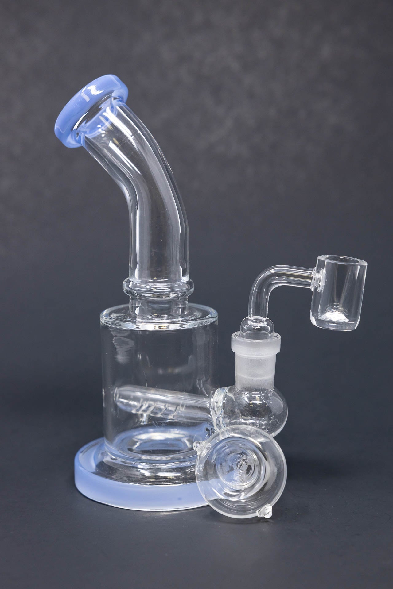 6" Flat Base Shower Bend Dab Rig StonedGenie.com